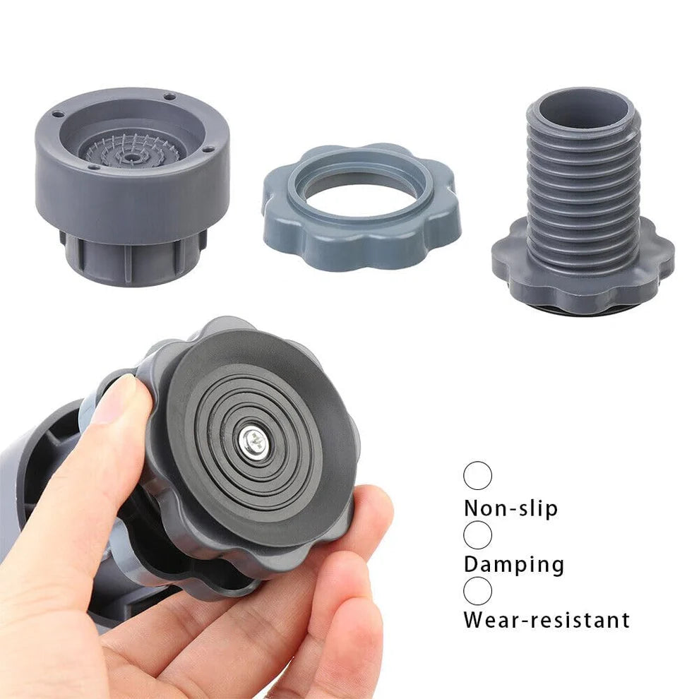 Washing Machine Vibration Pads, Floor Trays, Refrigerator Stand (4 Pcs Set)