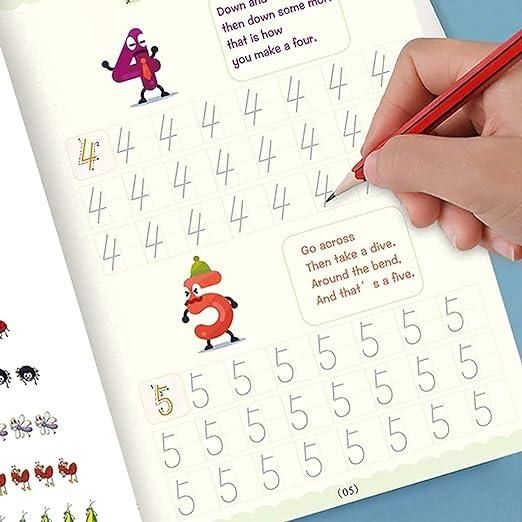 Sank Magic Practice Copybook (4 BOOKS,1 PEN,1 GRIP,10 REFILL) Pack of 1