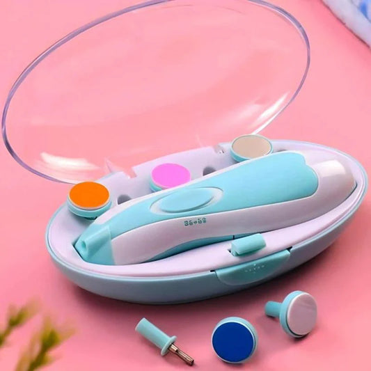 TinyToys Baby Nail Grooming Kit | 2 Speed | 6 Heads | With LED & Travel Cap